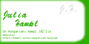 julia hampl business card